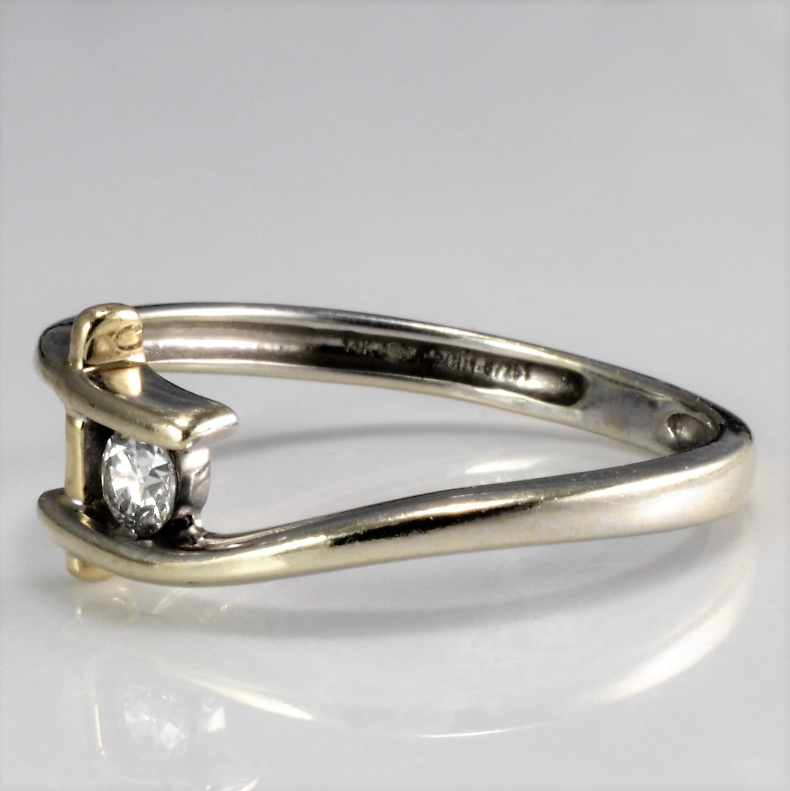 Bypass Solitaire Diamond Promise Ring | 0.09 ct, SZ 6.5 |