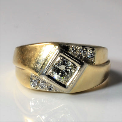 Flush Set Diamond Ring | 0.44ctw | SZ 9.5 |
