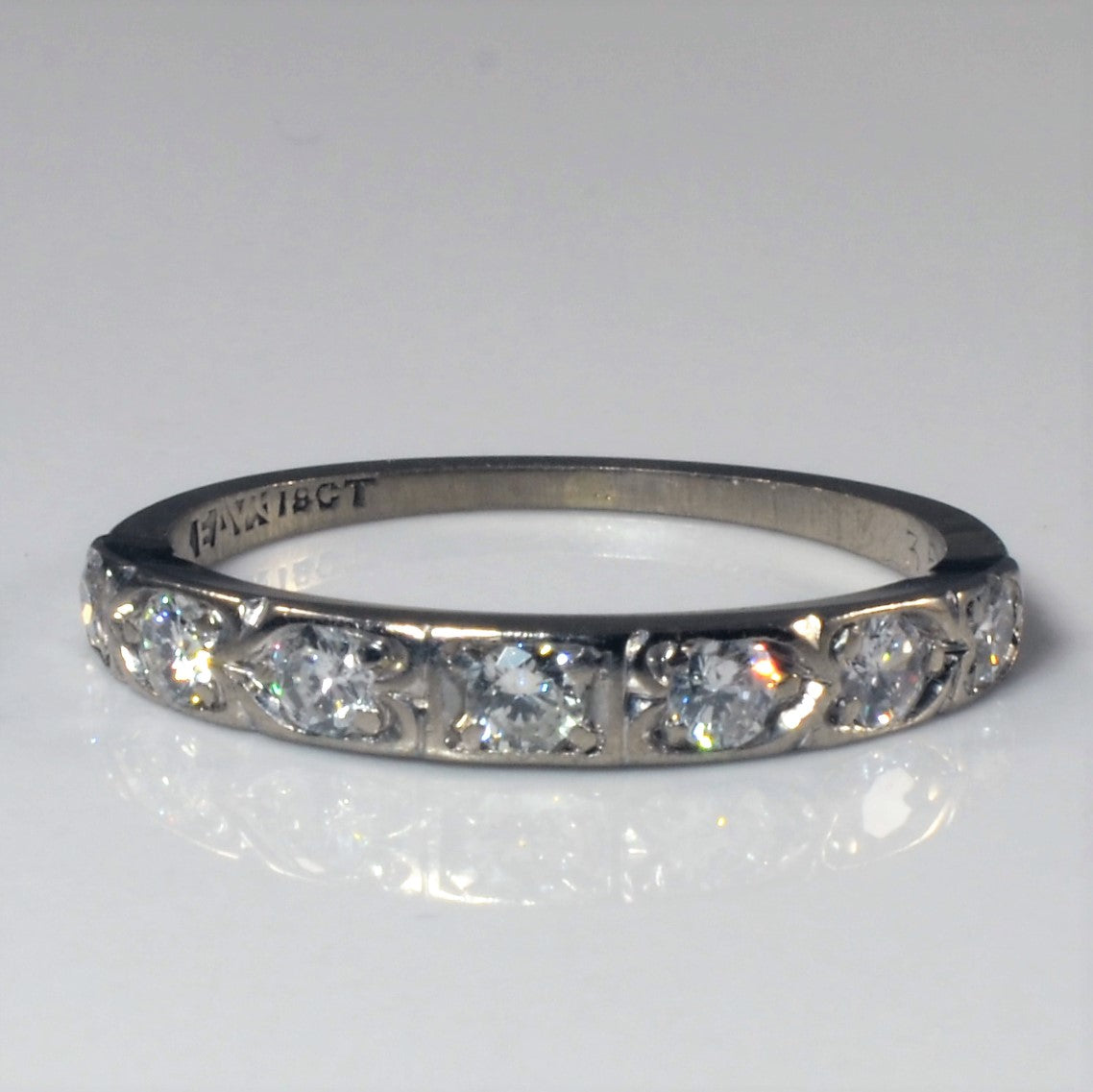 Art Deco Diamond Wedding Band | 0.28ctw | SZ 5.75 |