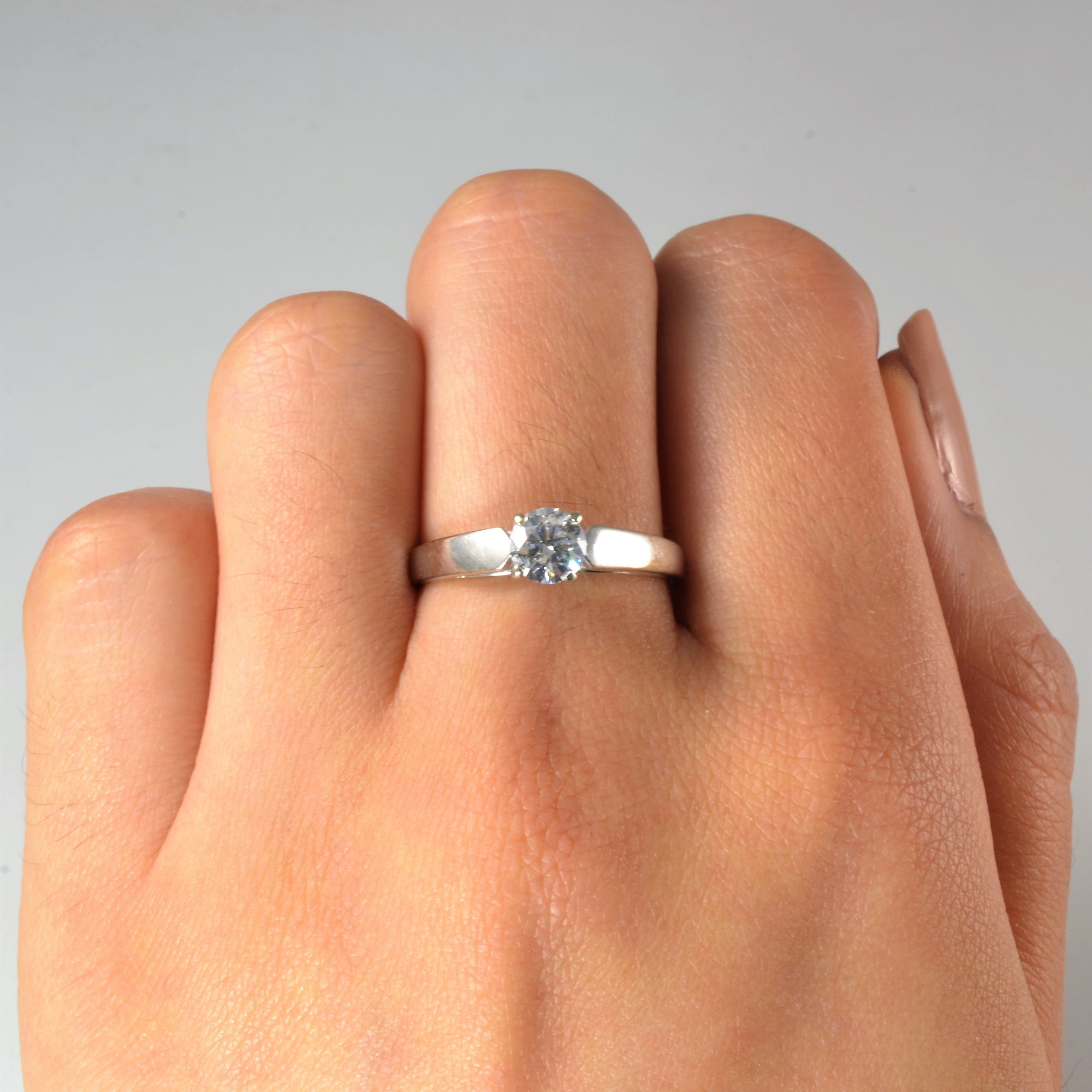 Tapered Solitaire Diamond Ring | 0.54ct | SZ 7.5 |