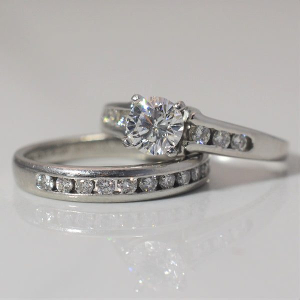 Diamond & Platinum Wedding Set | 0.93ctw | SZ 6 |
