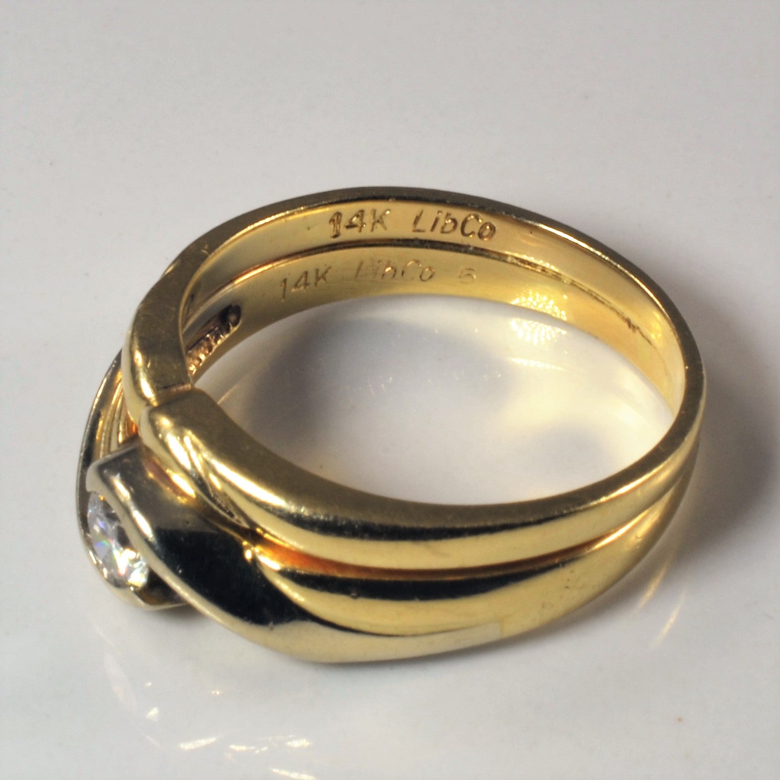 Solitaire Diamond Soldered Set | 0.22ct | SZ 8.25 |