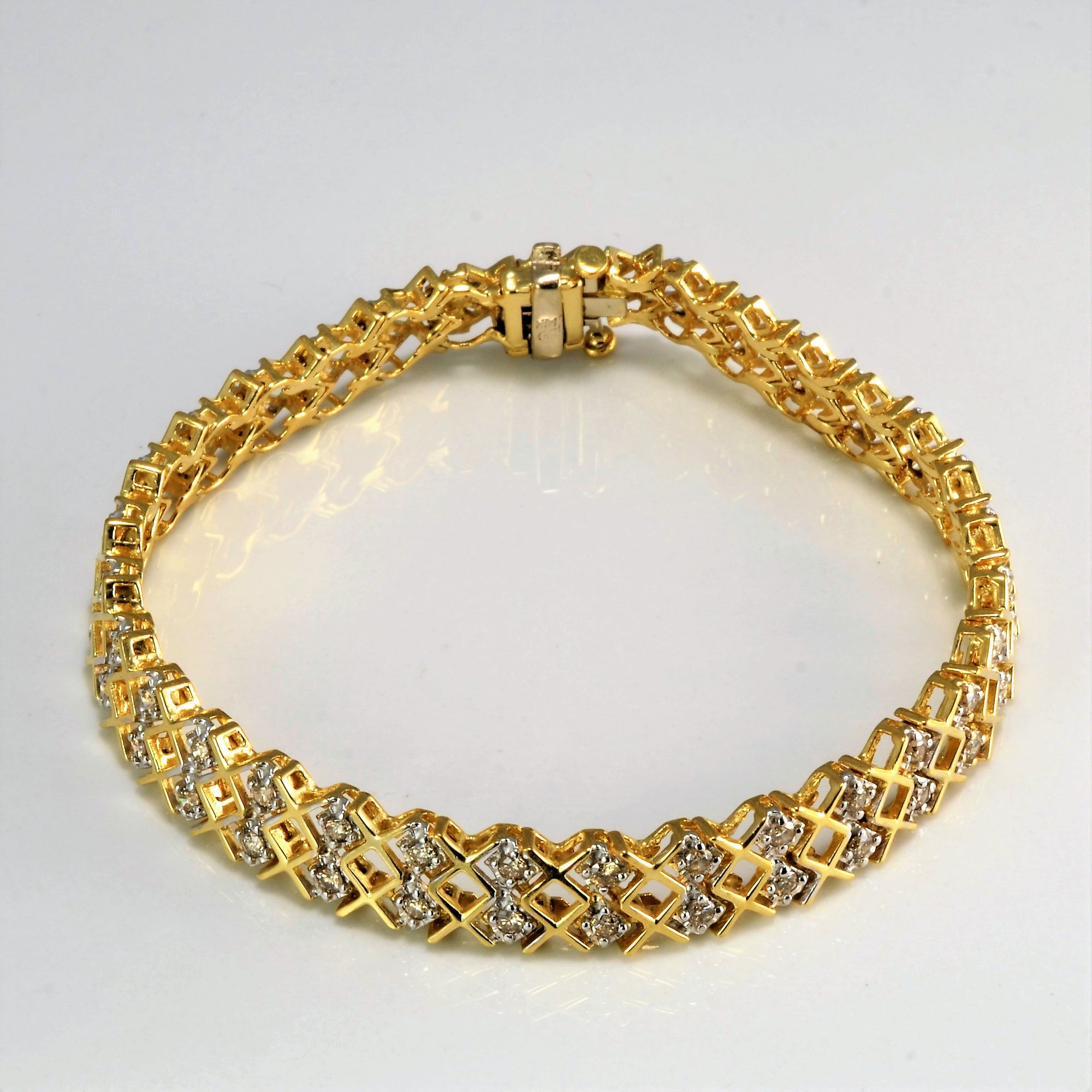 Crossover Chain Diamond Bracelet | 1.82 ctw, 7.5''|