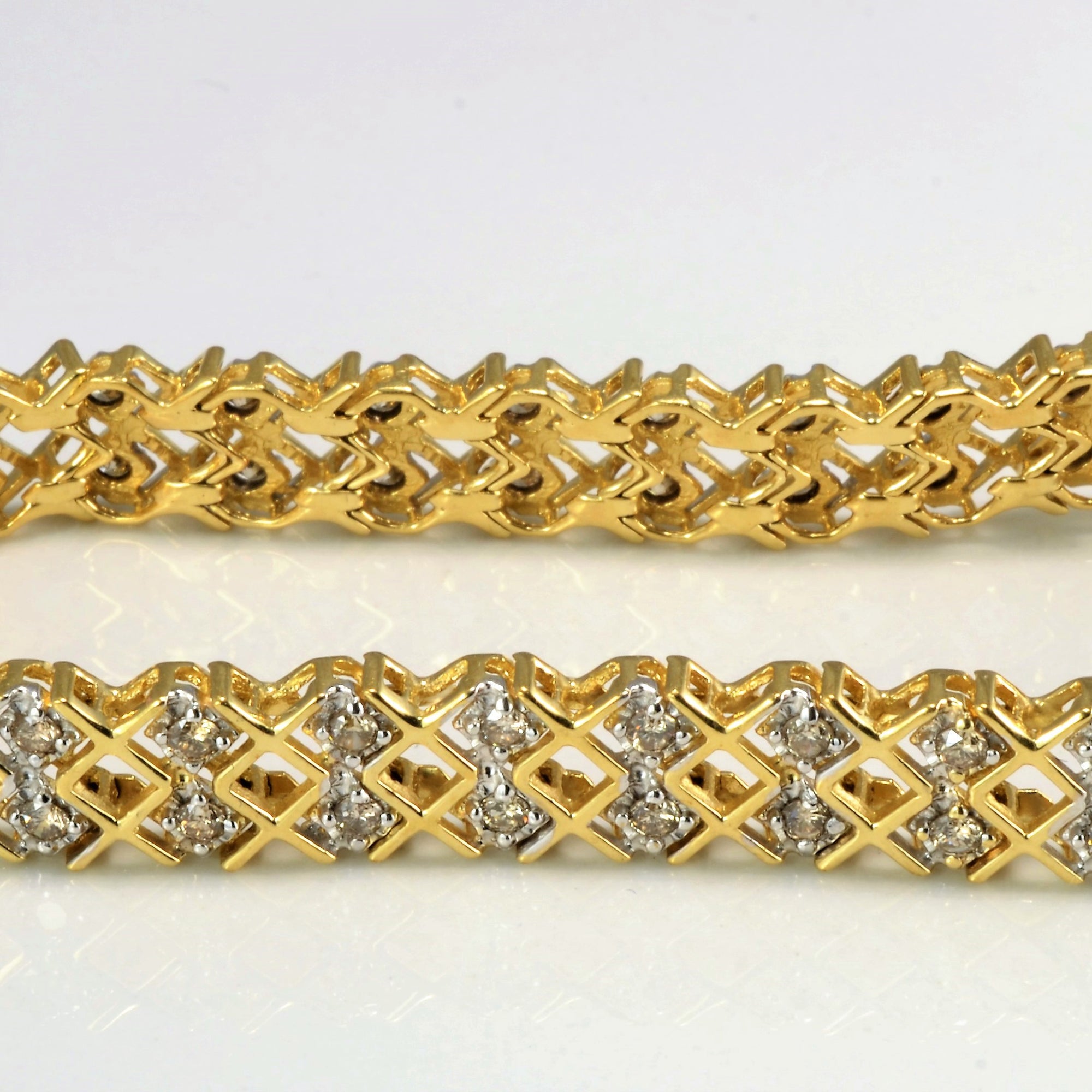 Crossover Chain Diamond Bracelet | 1.82 ctw, 7.5''|