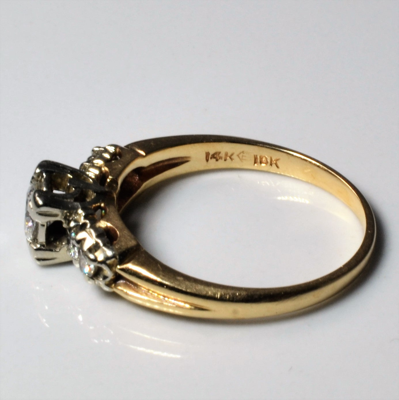 Retro Five Stone Diamond Engagement Ring | 0.38ctw | SZ 7 |