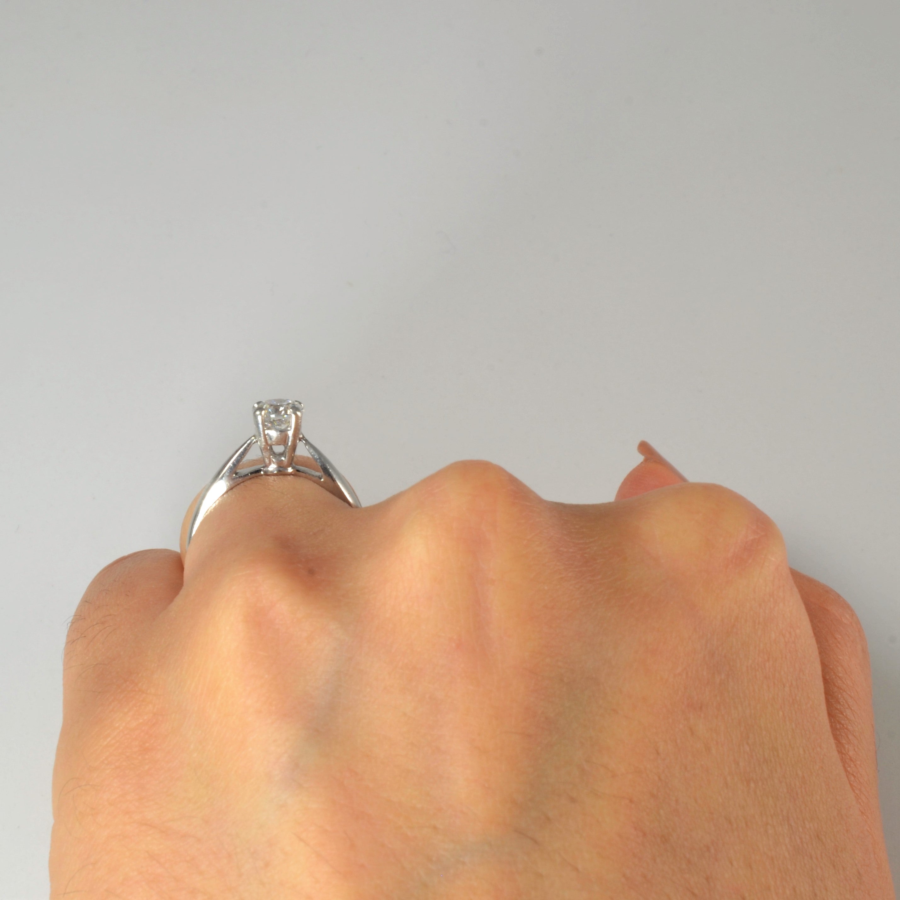 Platinum Solitaire Canadian Diamond Engagement Ring | 0.50ct | SZ 5 |
