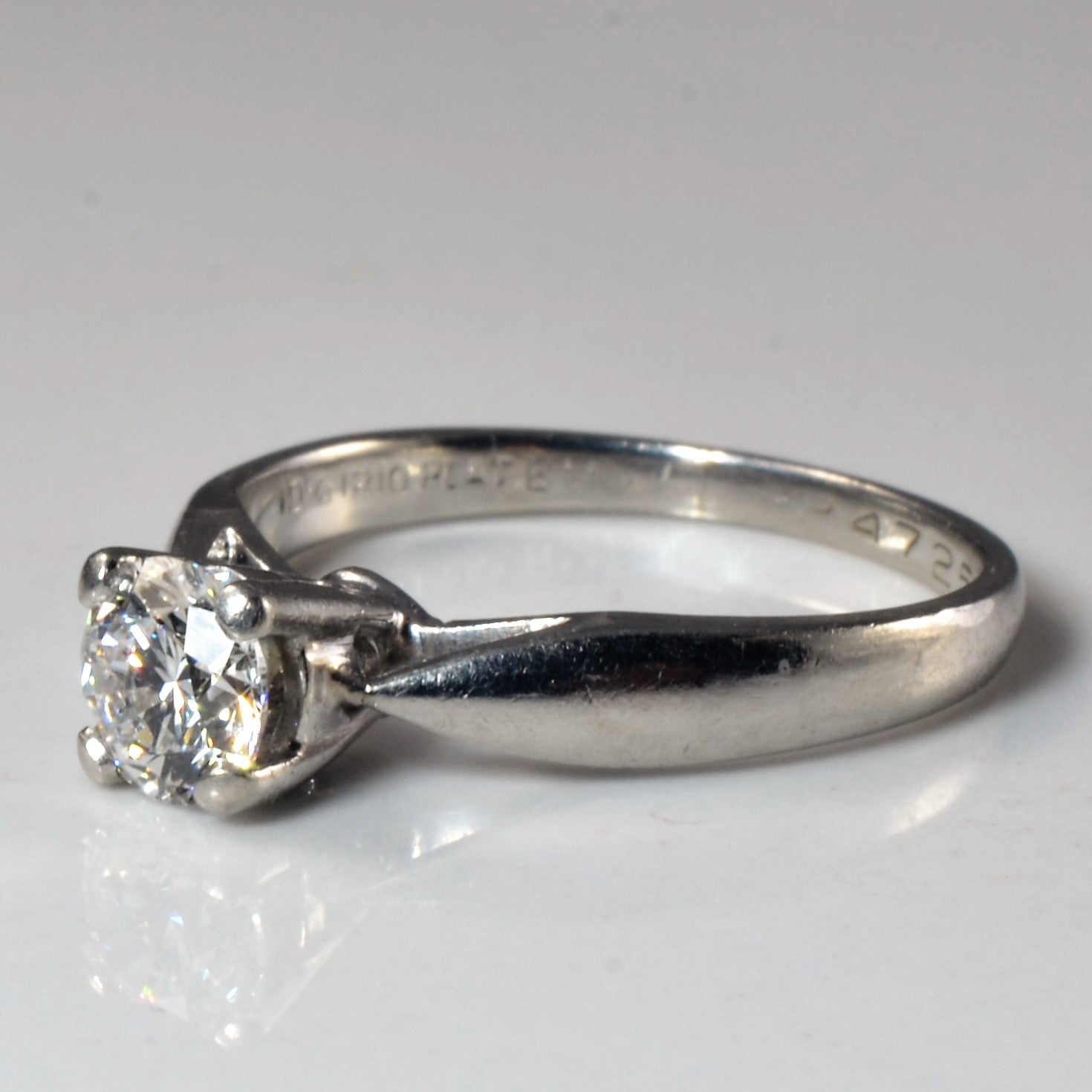 Platinum Solitaire Canadian Diamond Engagement Ring | 0.50ct | SZ 5 |