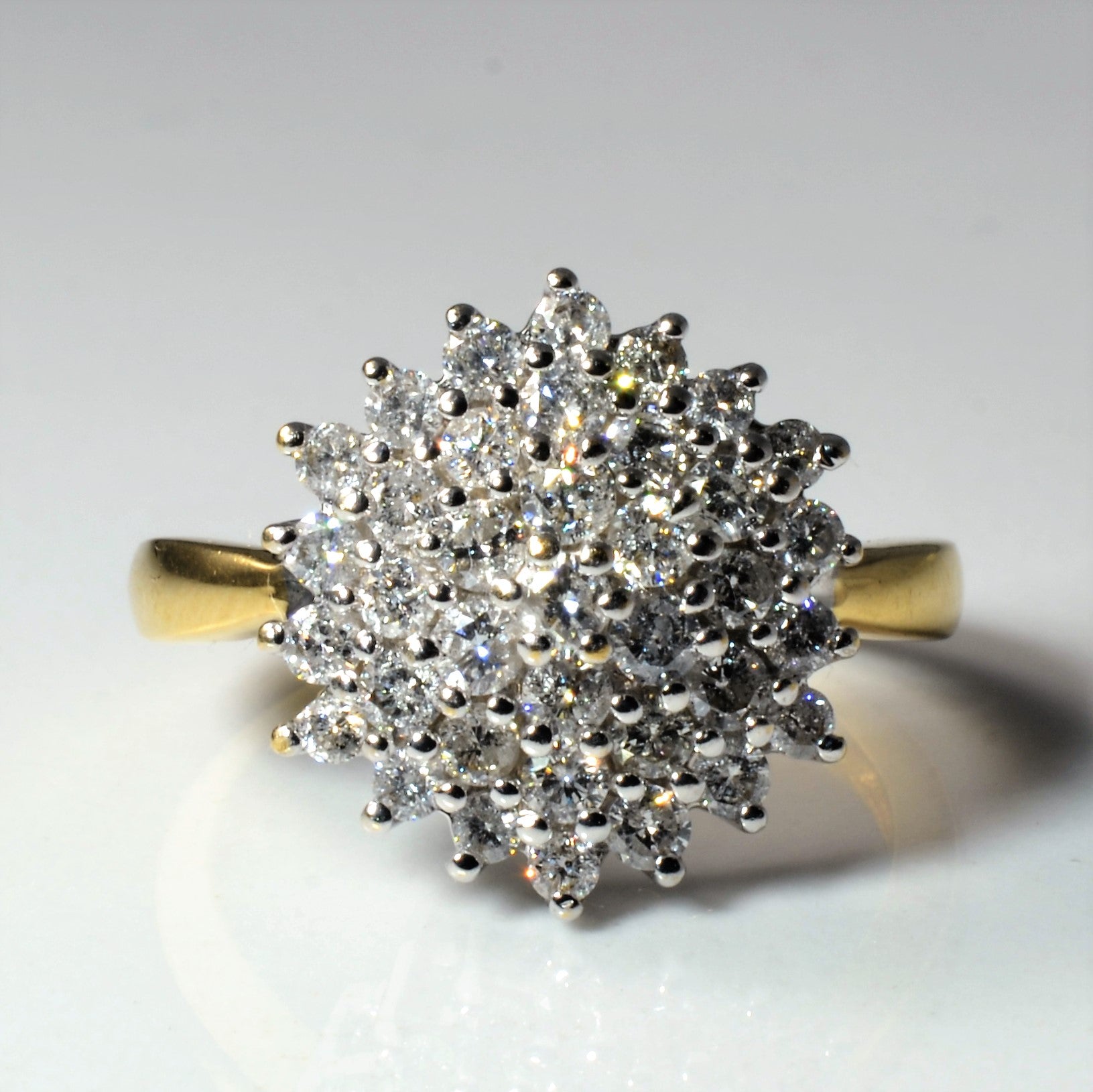 Diamond Cluster Cocktail Ring | 1.00ctw | SZ 6.5 |