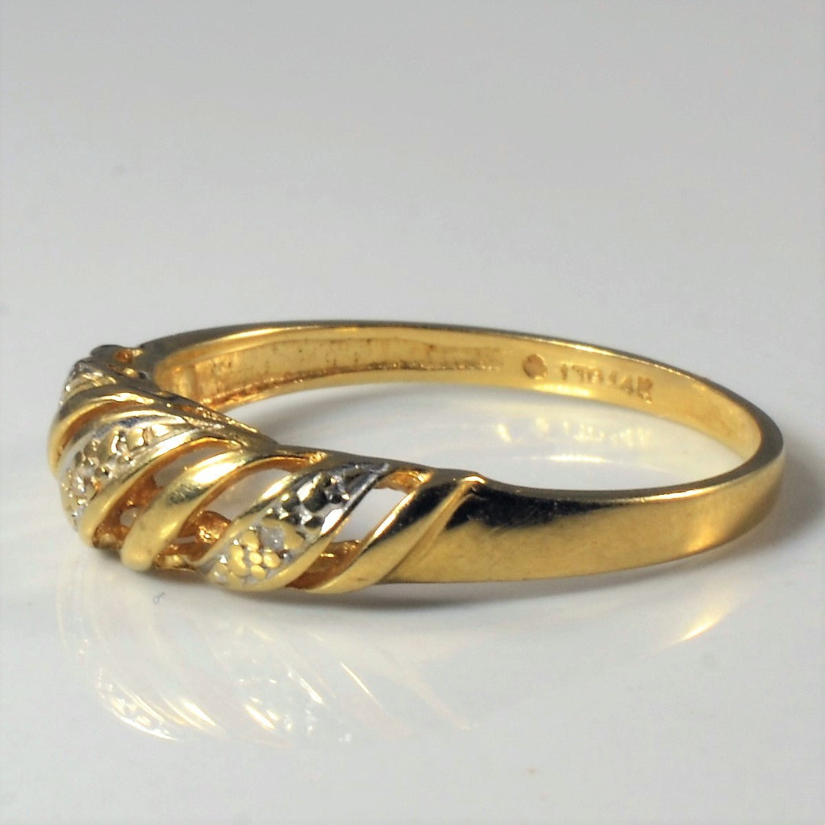 Yellow Gold Diamond Ring | 0.015ctw | SZ 6.5 |