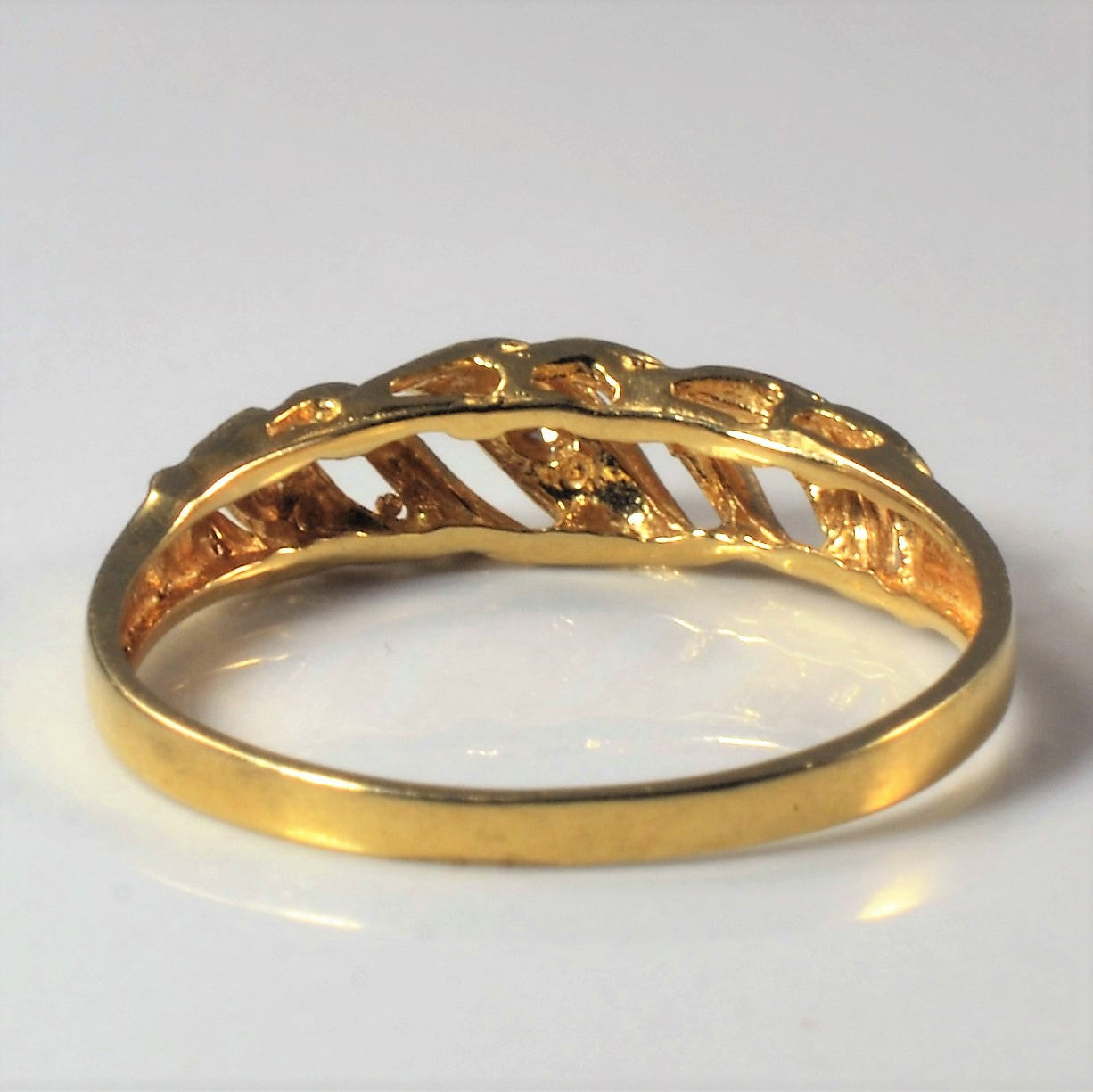 Yellow Gold Diamond Ring | 0.015ctw | SZ 6.5 |