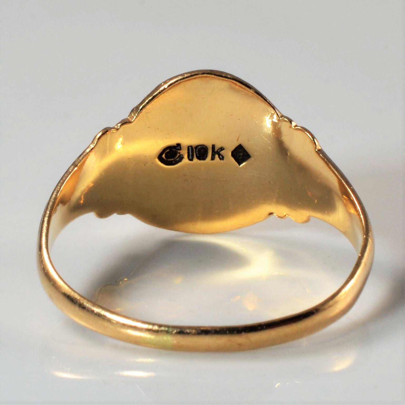 Engraved Initials 'CEF' Signet Ring | SZ 7 |