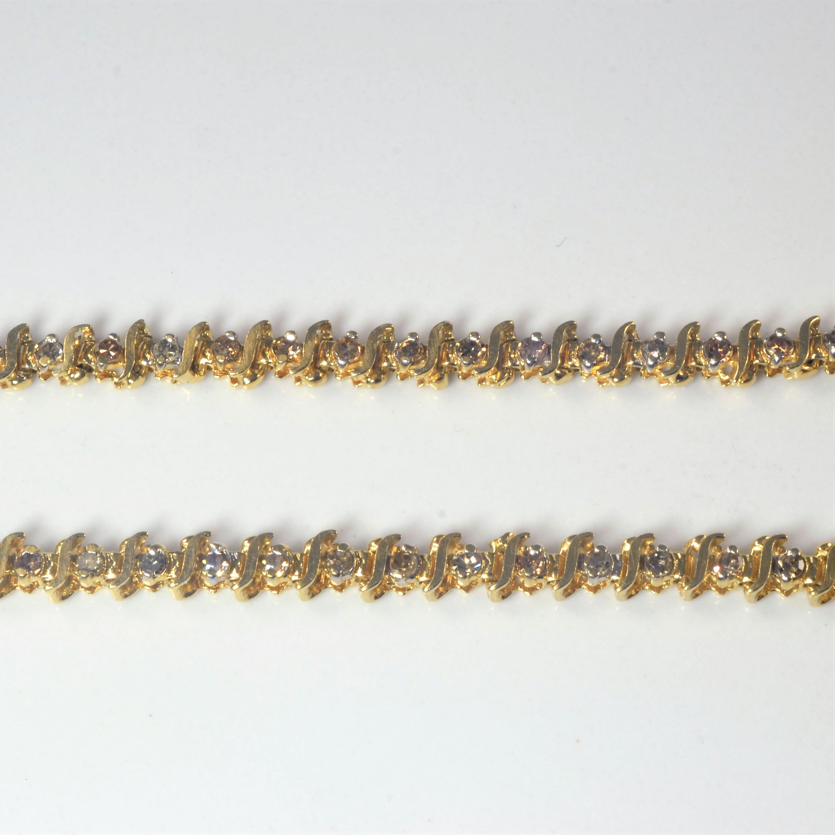 Bracelet tennis en or jaune et diamants | 0,50 ct | 7,5" | 