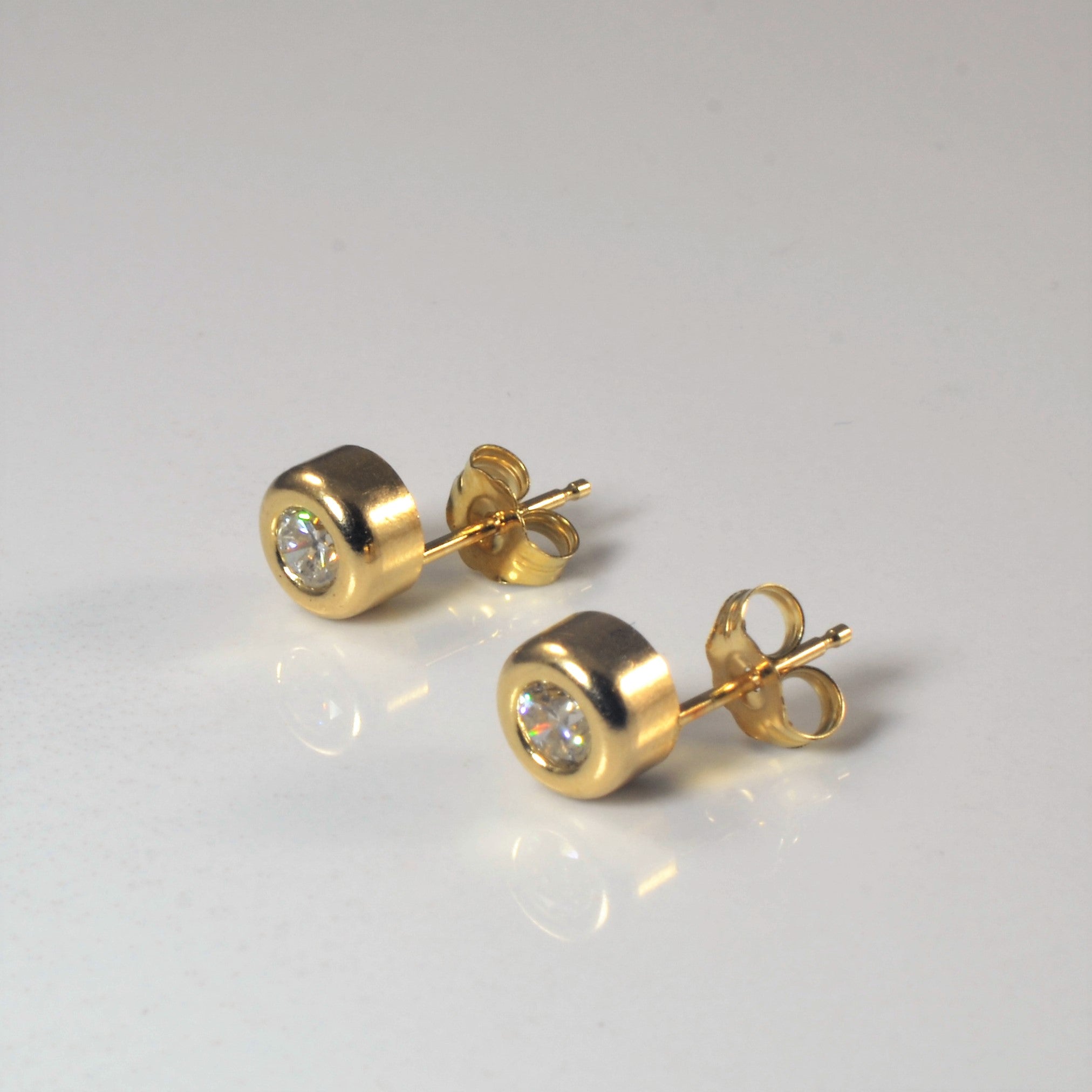 Bezel Set Diamond Studs | 0.50ctw |