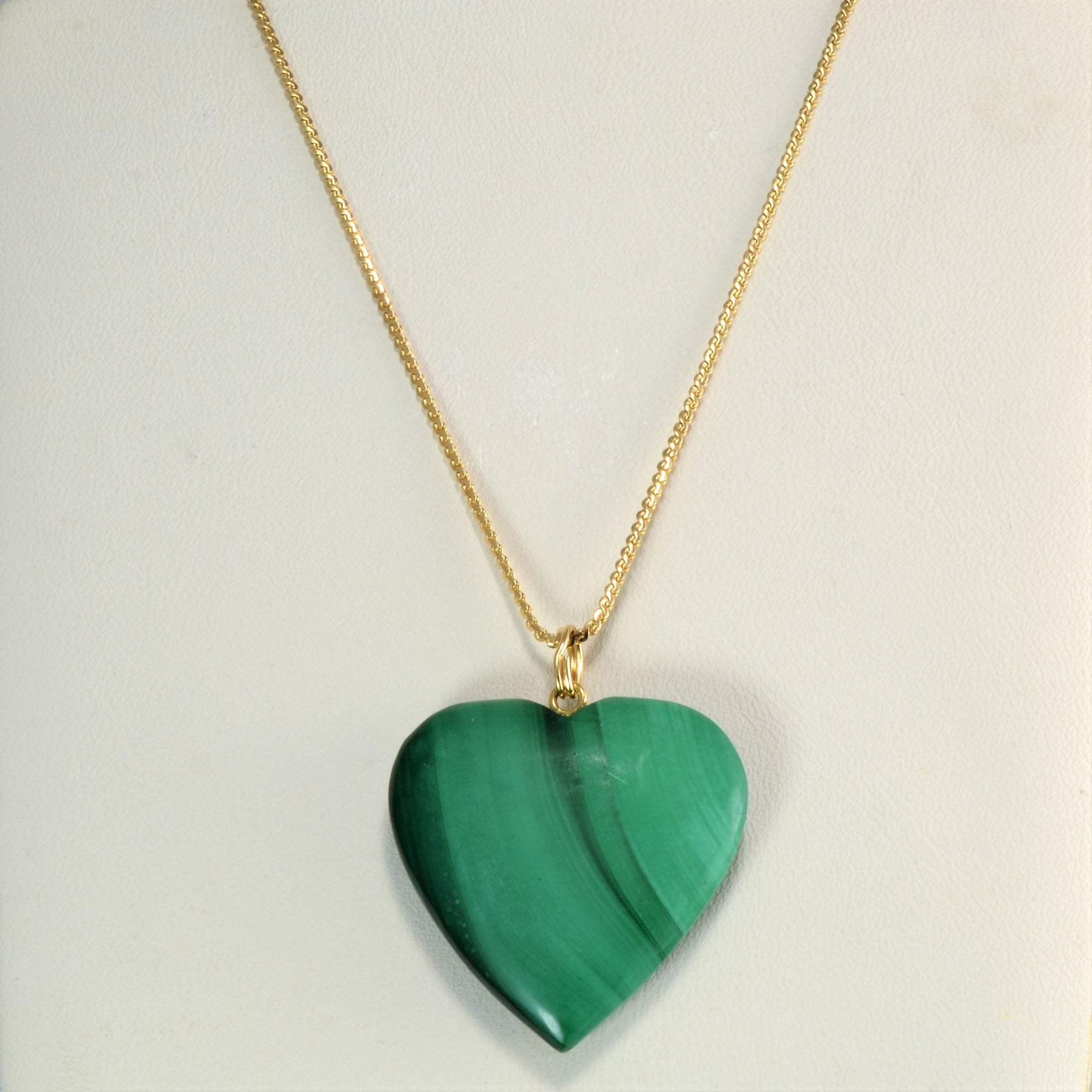 Malachite heart clearance pendant