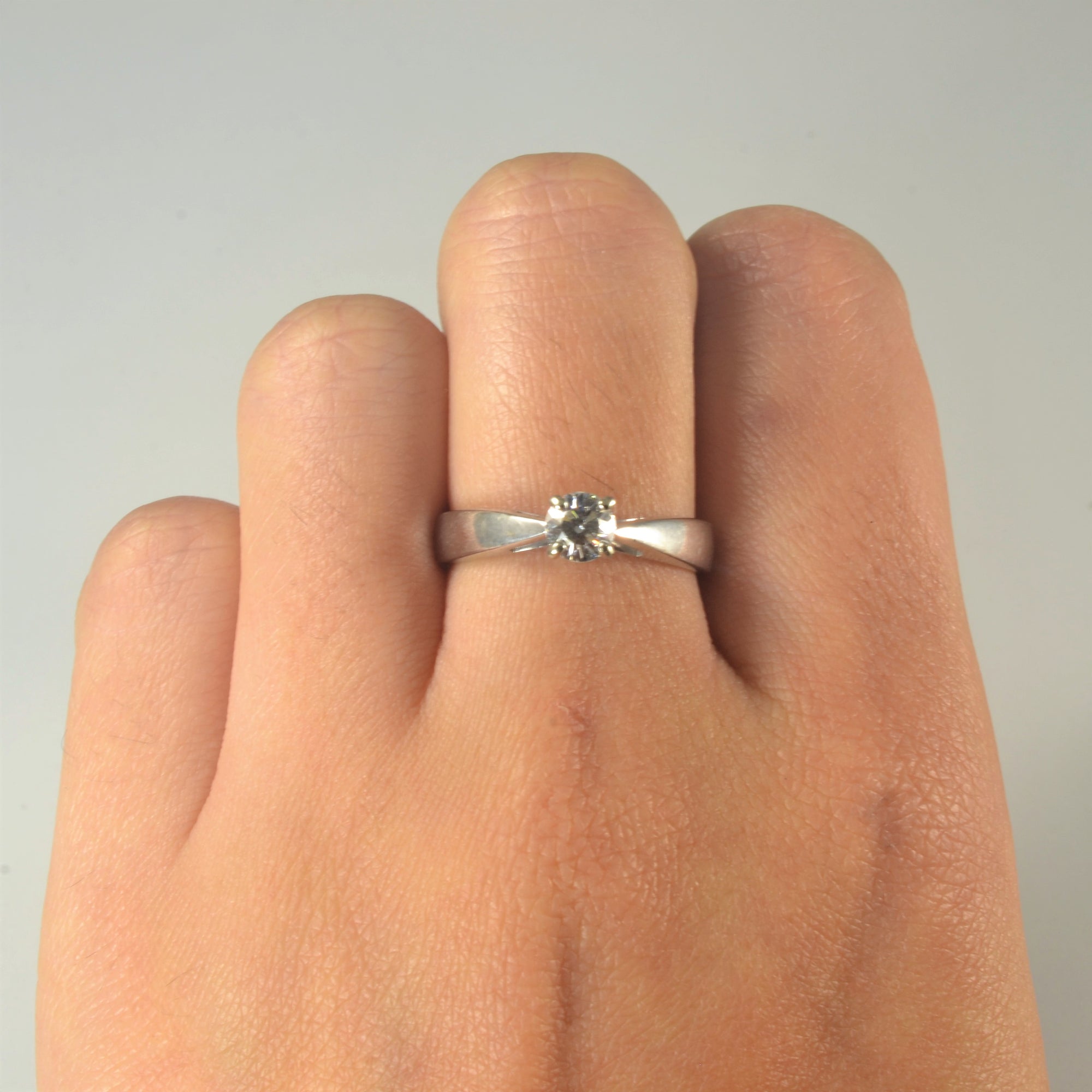 Solitaire Canadian Diamond Engagement Ring | 0.40ct | SZ 7 |