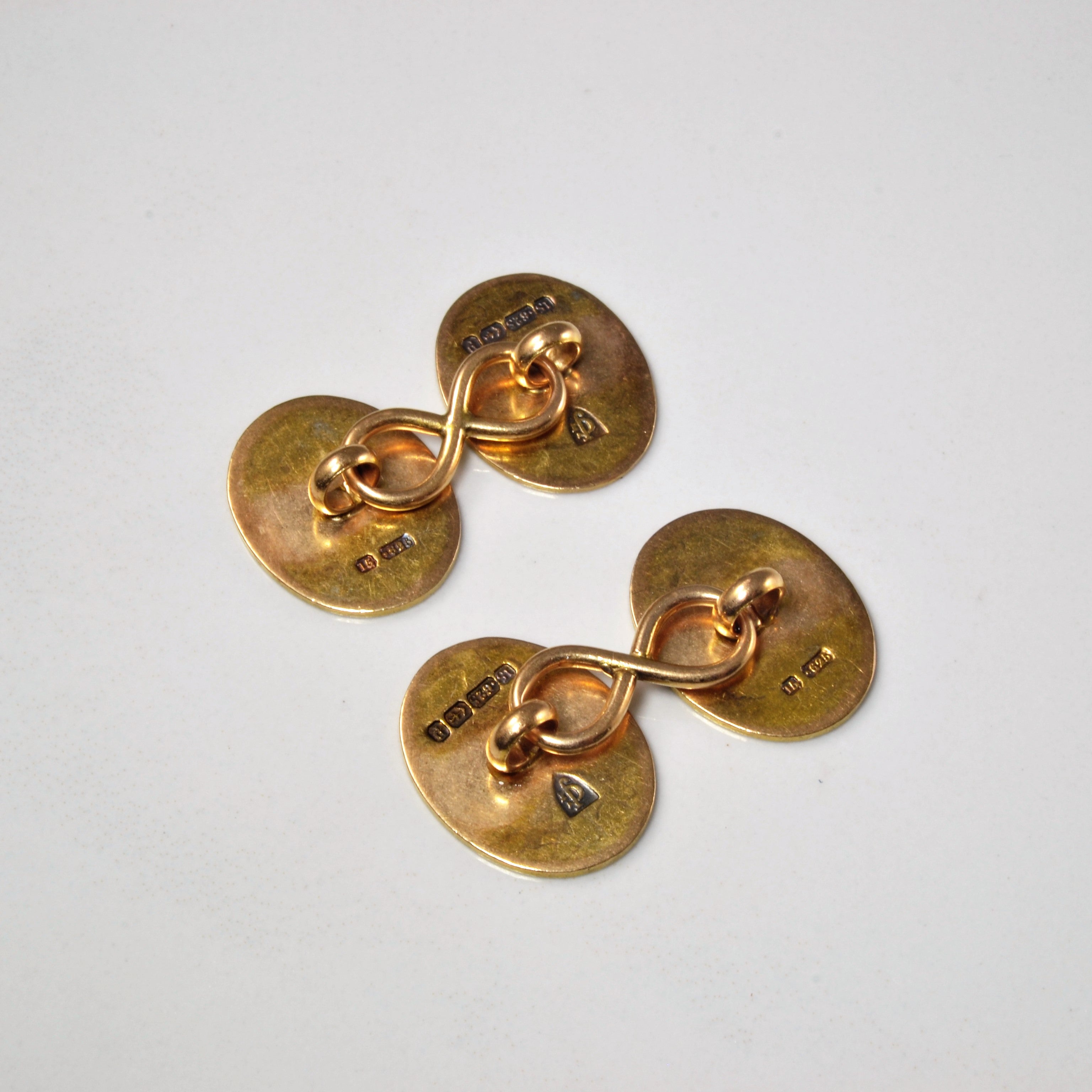 Plain Gold Victorian Era Cufflinks |