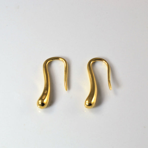 Birks' Gold Tear Drop Earrings |