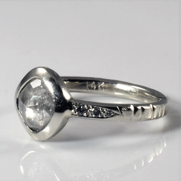 Misty Gray Rose Cut Diamond Ring | 1.04ctw | SZ 5.5 |