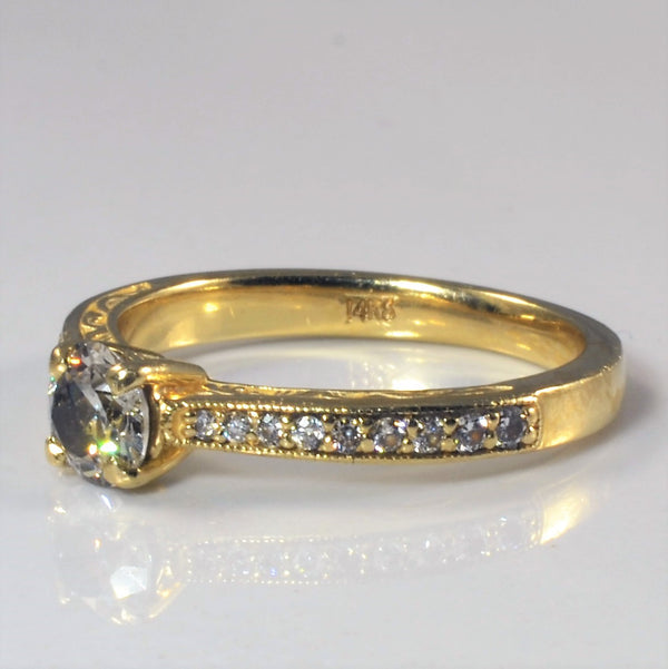 Ornate Diamond Engagement Ring | 0.64ctw | SZ 6.75 |