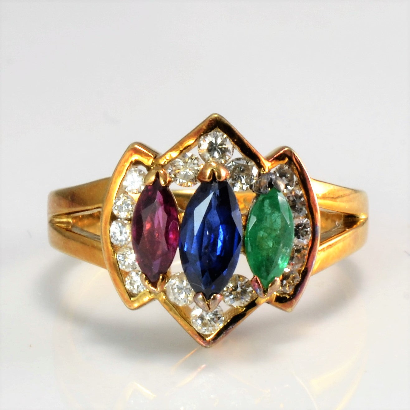 Multi Gemstone Ring | 0.20 ctw SZ 3.25 |