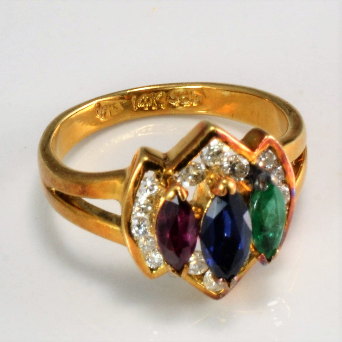 Multi Gemstone Ring | 0.20 ctw SZ 3.25 |