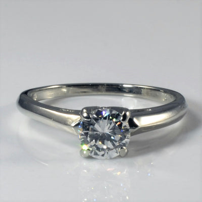 Solitaire Diamond Engagement 18k Ring | 0.62ct | SZ 6.5 |