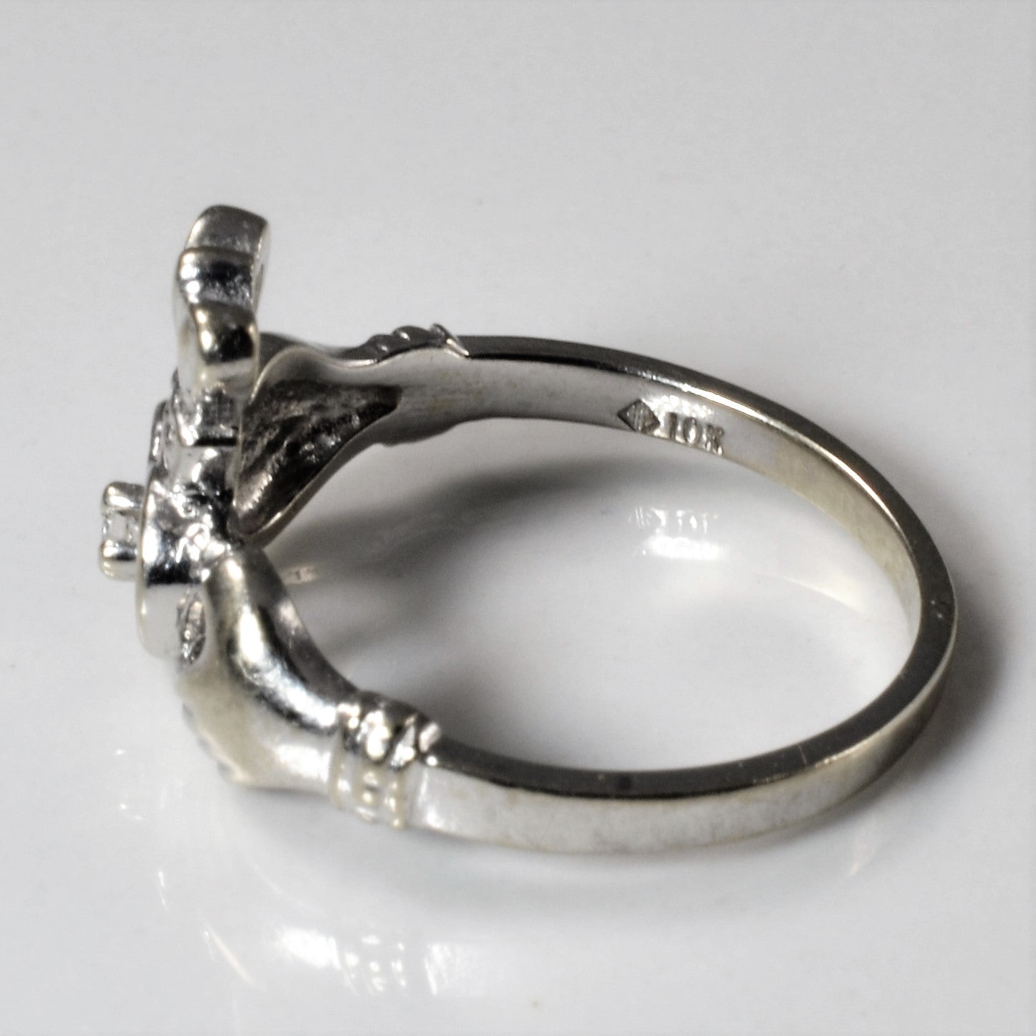 Diamond Claddagh Ring | 0.01ct | SZ 6.25 |