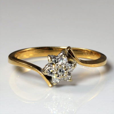 Bypass Cluster Diamond Ring | 0.11ctw | SZ 6.25 |