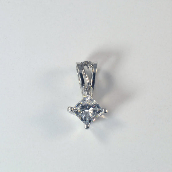 Platinum Princess Diamond Pendant | 0.77ct |