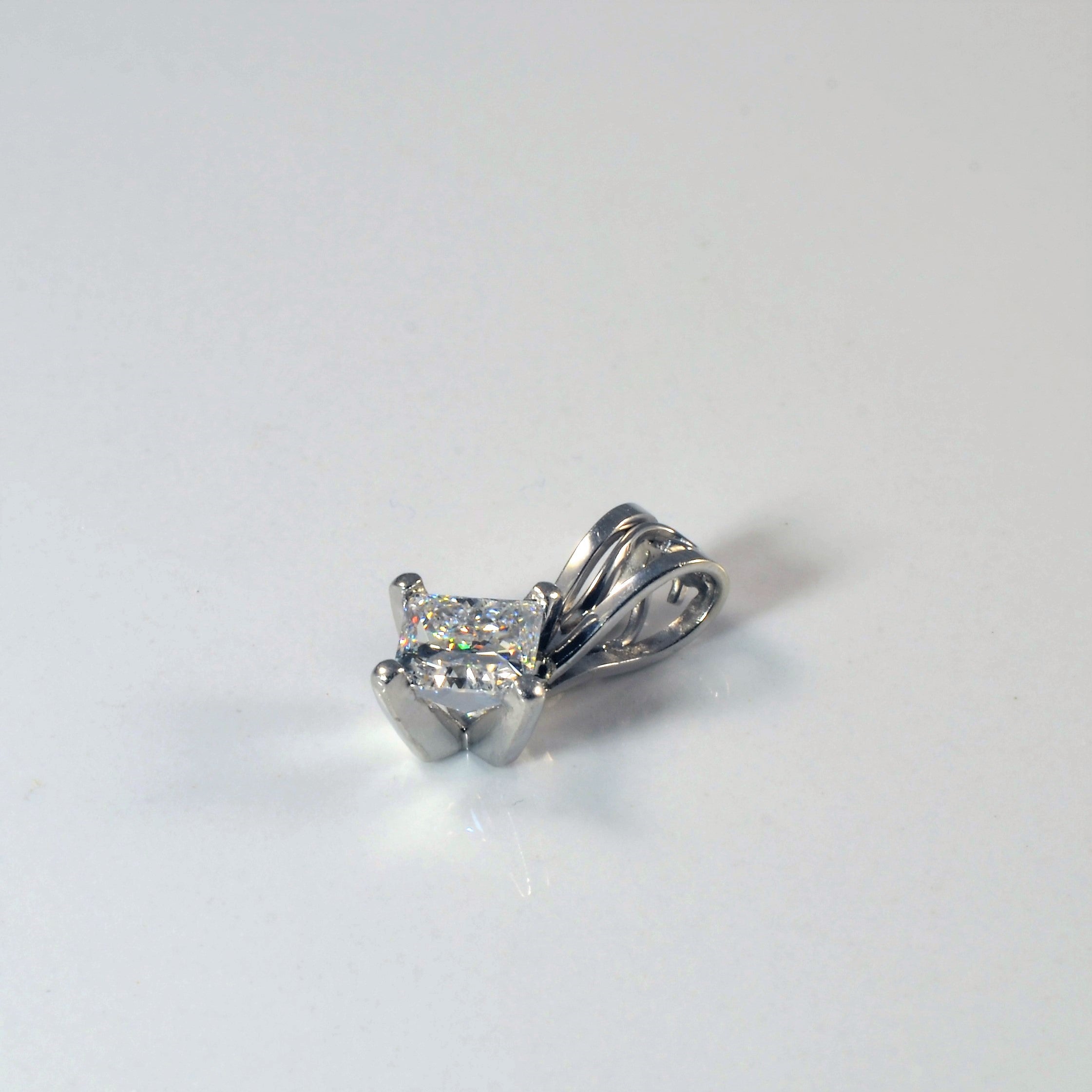 Platinum Princess Diamond Pendant | 0.77ct |