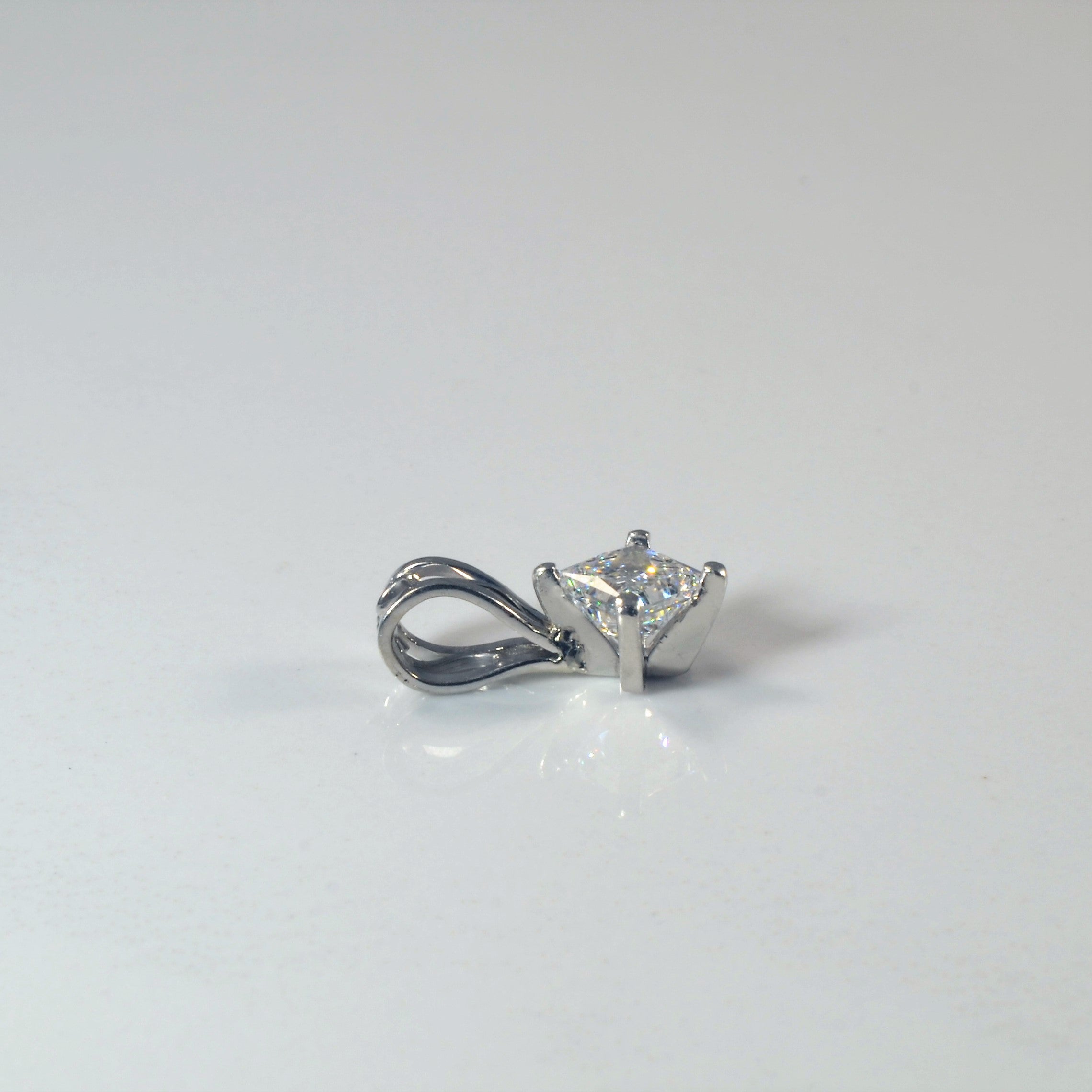 Platinum Princess Diamond Pendant | 0.77ct |