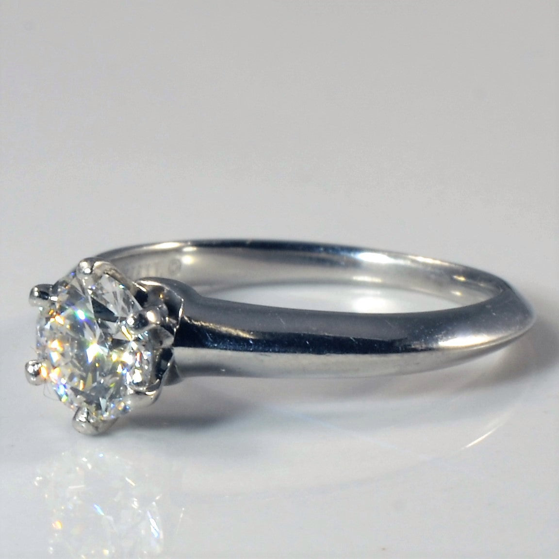'Tiffany & Co.' Platinum Solitaire Engagement Ring | 0.71ct | SZ 4.75 |
