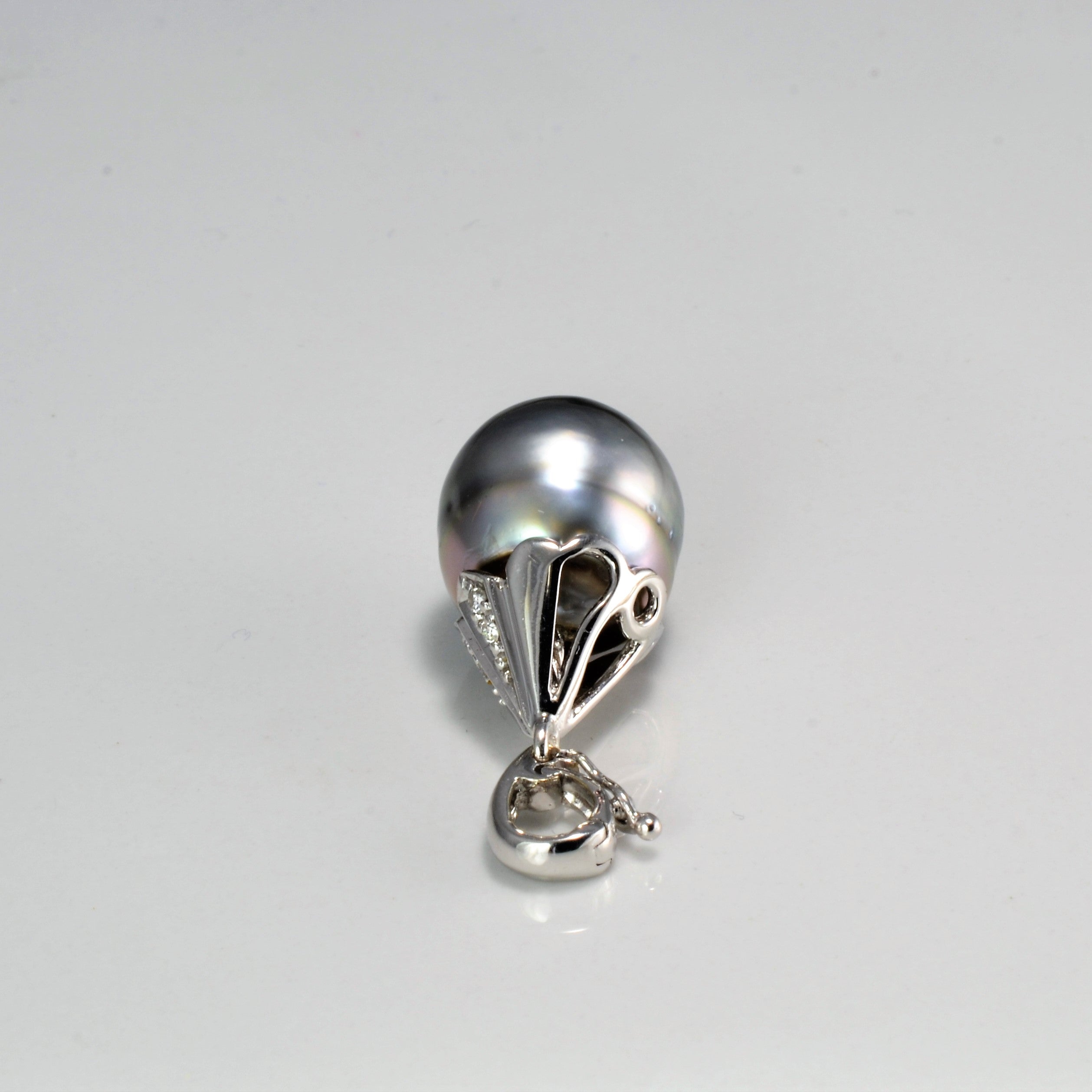 Drop Pearl & Diamond Pendant | 0.05 ctw |