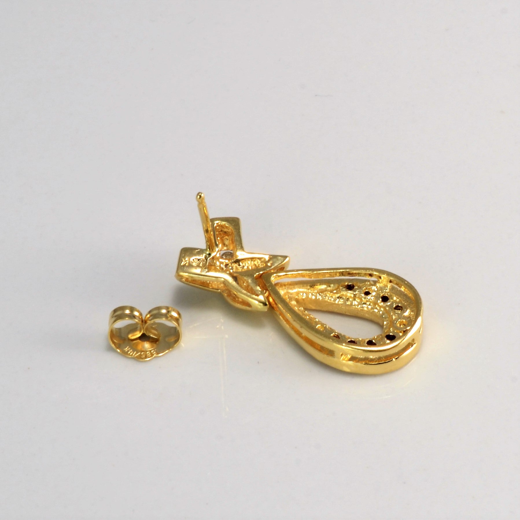 Infinity Diamond & Ruby Dangle Earrings | 0.06 ctw |