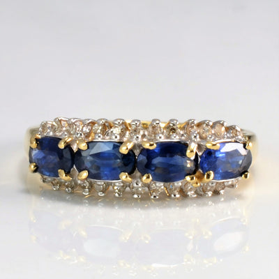 Sapphire & Diamond Ring | 0.20 ctw, SZ 7 |