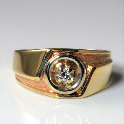 Offset Solitaire Diamond Ring | 0.05ct | SZ 7.25 |