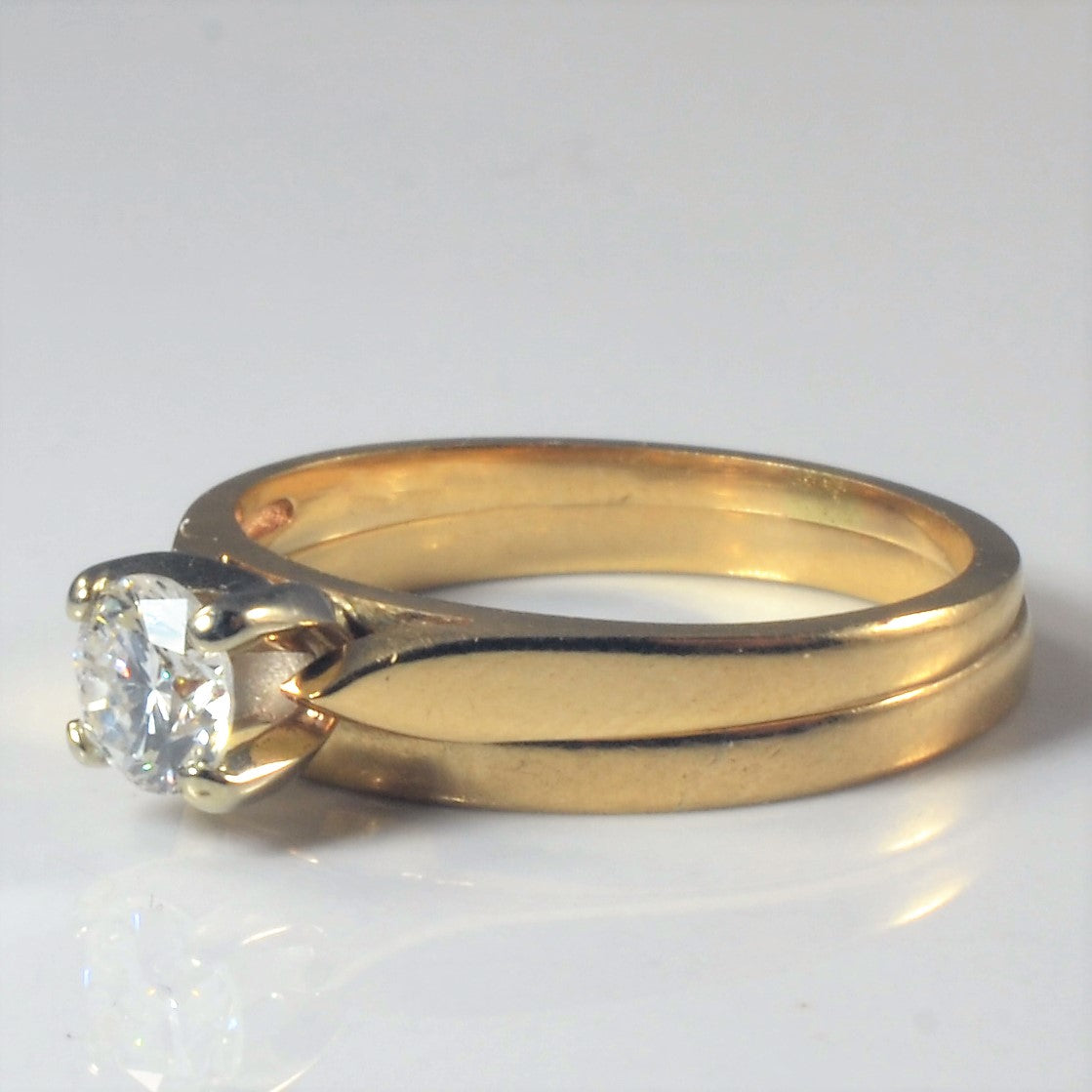 Classic Solitaire Diamond Wedding Set | 0.31ct | SZ 4.5 |