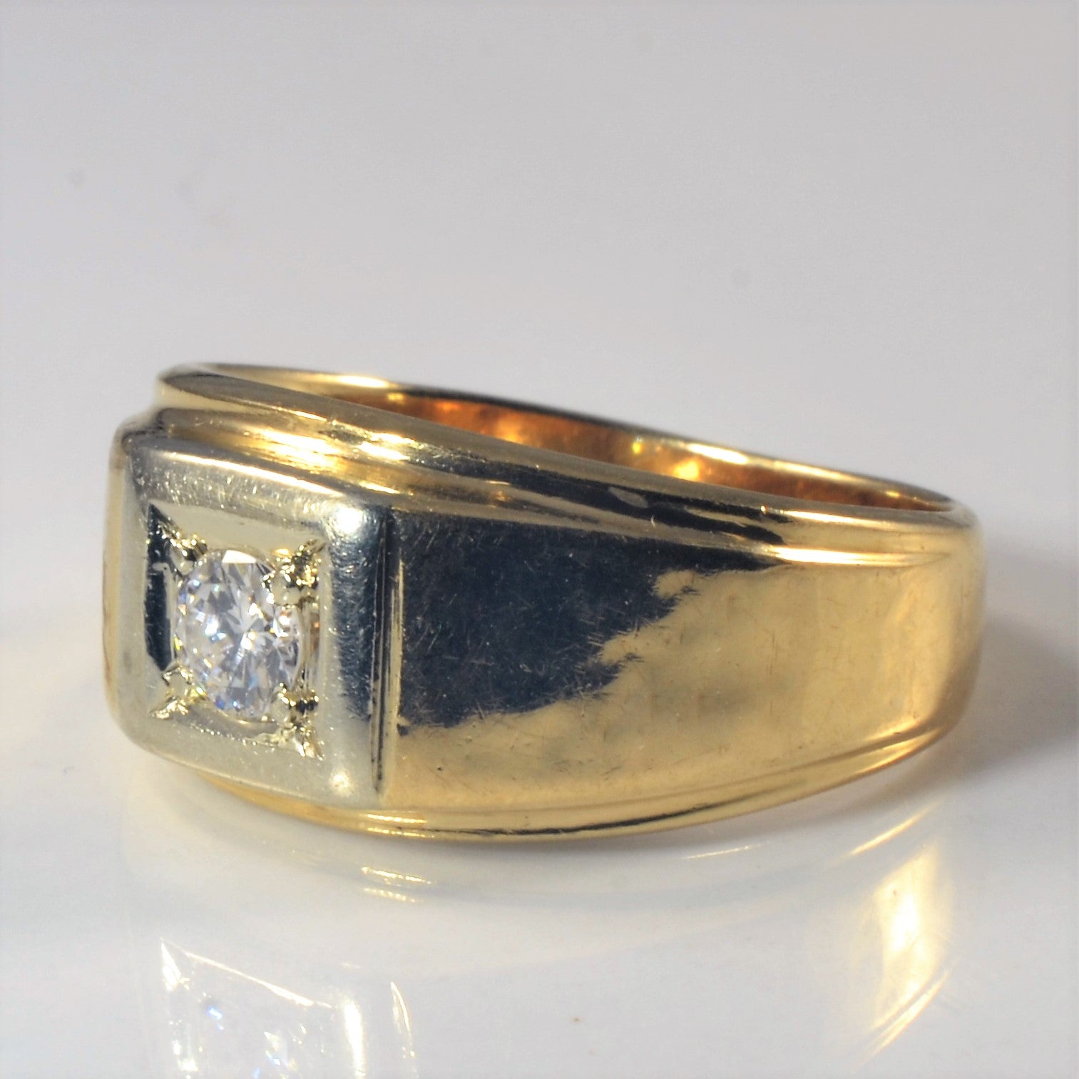 Solitaire Diamond Wide Band | 0.28ct | SZ 7.5 |