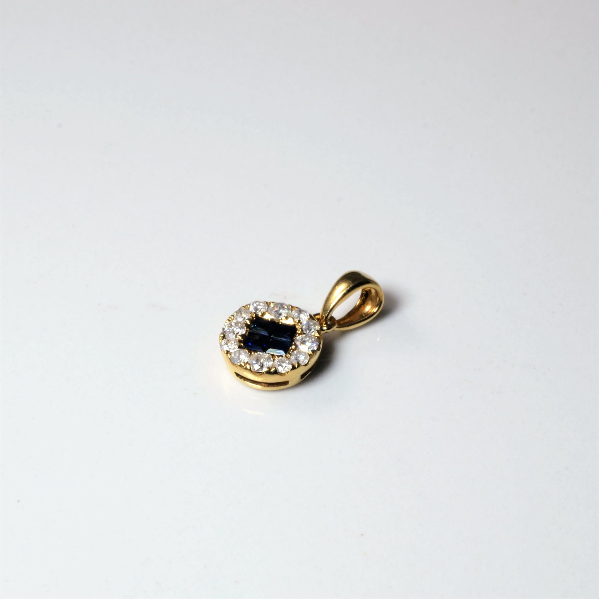 Quad Set Sapphire & Diamond Pendant | 0.16ctw, 0.16ctw |