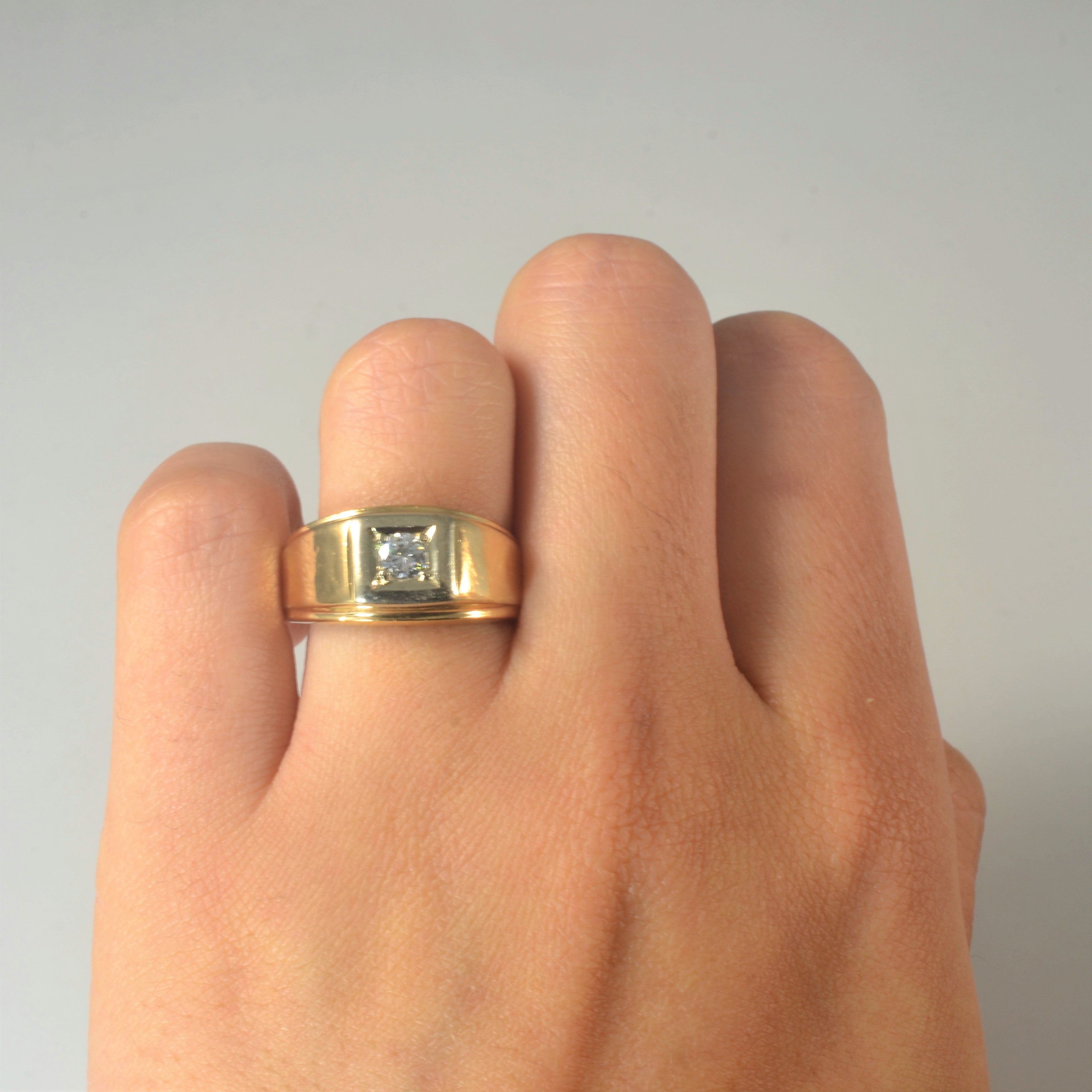 Solitaire Diamond Wide Band | 0.28ct | SZ 7.5 |