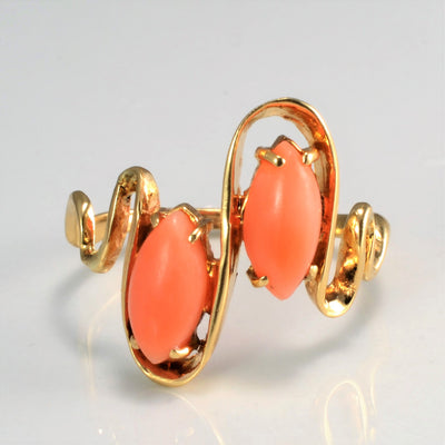 Textured Coral Ring | SZ 8.5 |