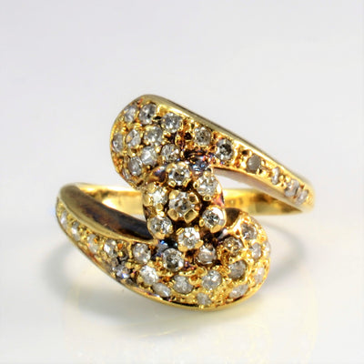 Cluster Diamond Bypass Ring | 0.30 ctw, SZ 5.75 |