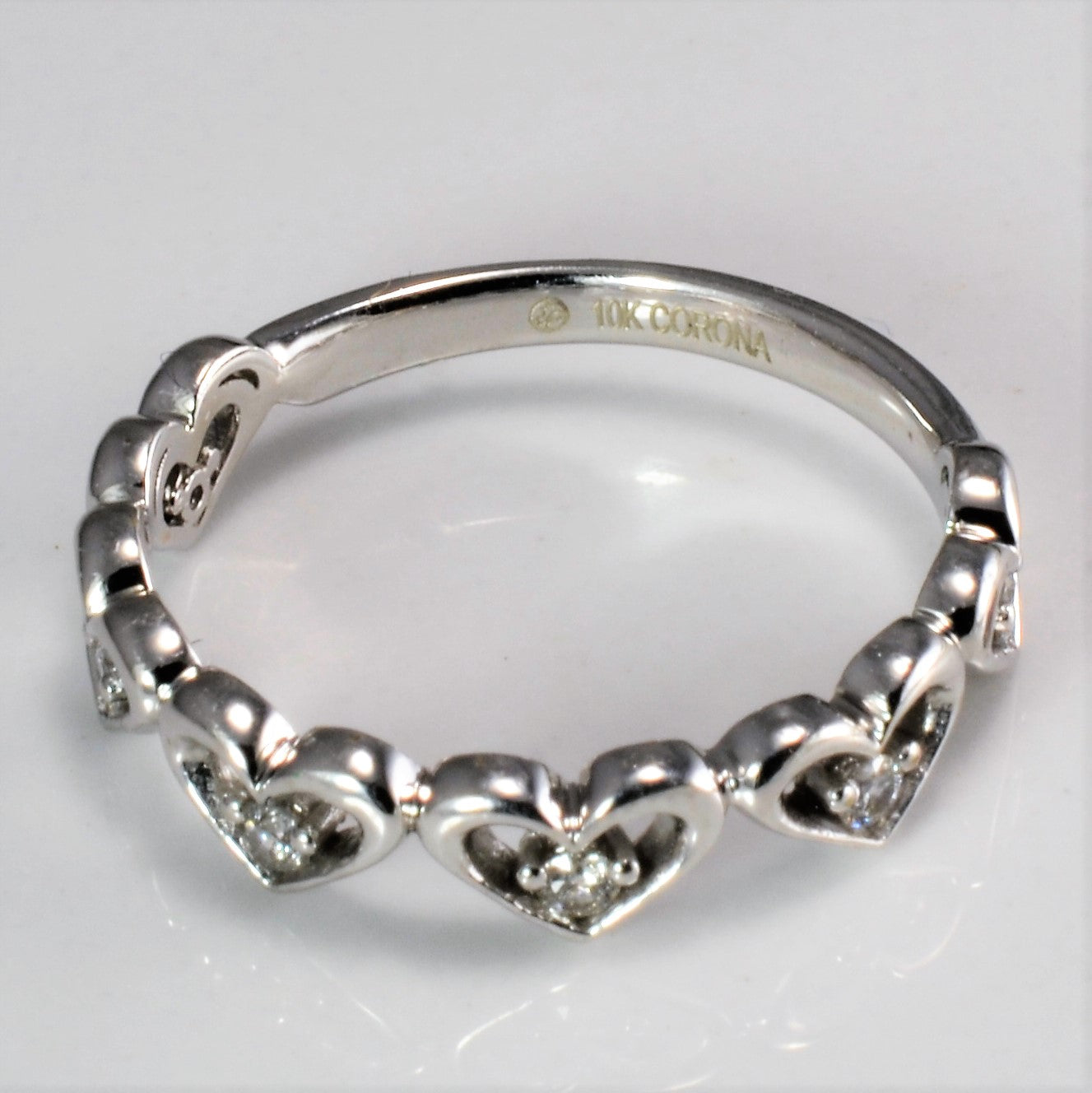 Heart Design Diamond Promise Ring | 0.09 ctw, SZ 6.5 |