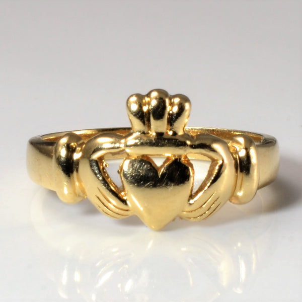 Yellow Gold Claddagh Ring | SZ 6.75 |