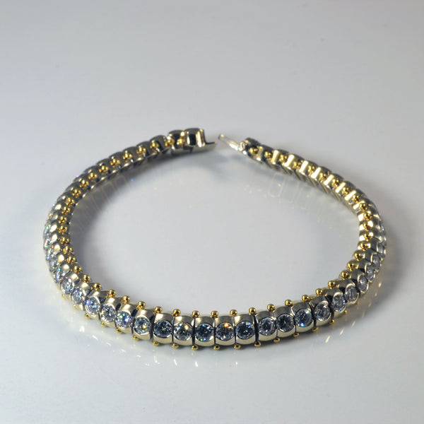 Bezel Set Diamond Tennis Bracelet | 4.68ctw | 7