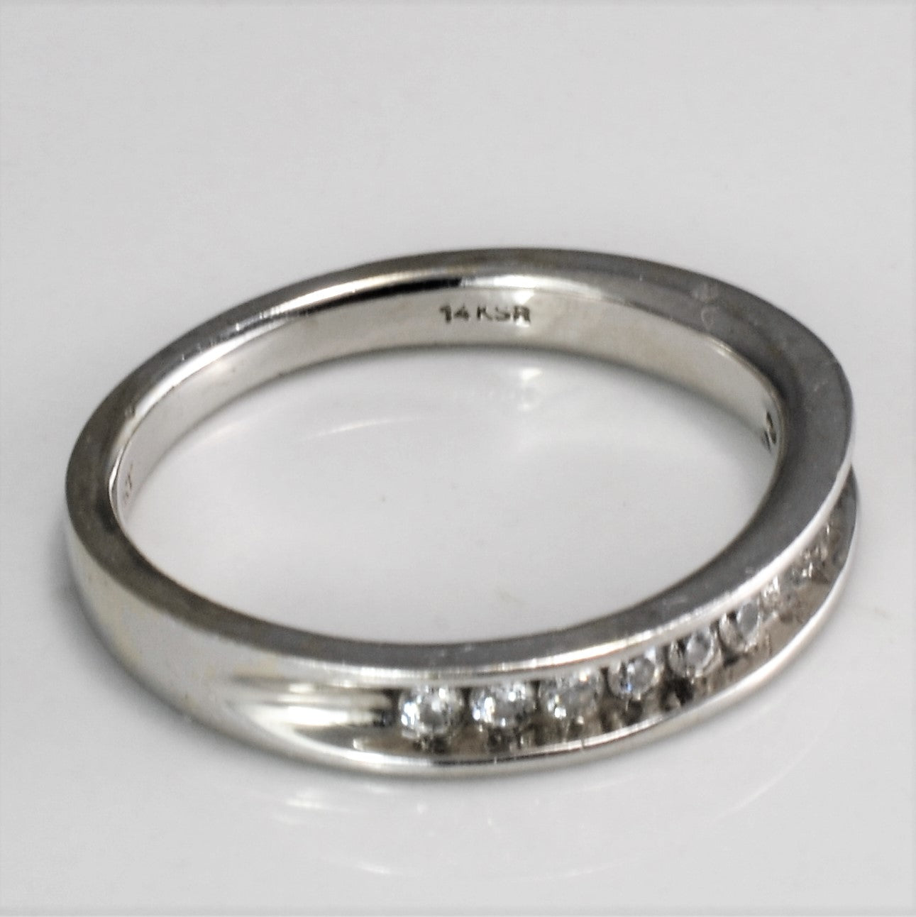 Channel Diamond Wedding Band | 0.15 ctw, SZ 4.75 |