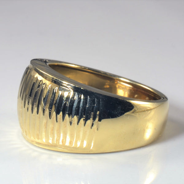 Textured Gold Dome Ring | SZ 10 |