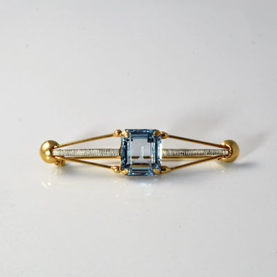 Retro Blue Topaz Brooch | 9.50 ct |