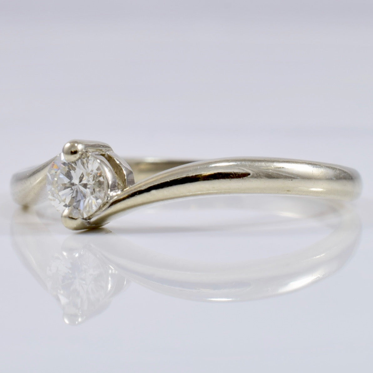 Solitaire Bypass Diamond Ring | 0.17 ct SZ 7 |