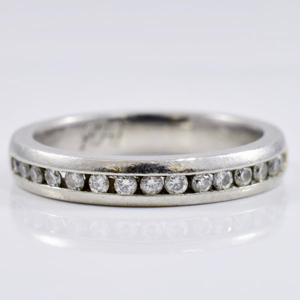 Platinum Channel Set Diamond Band | 0.16 ctw Sz 4.25 |